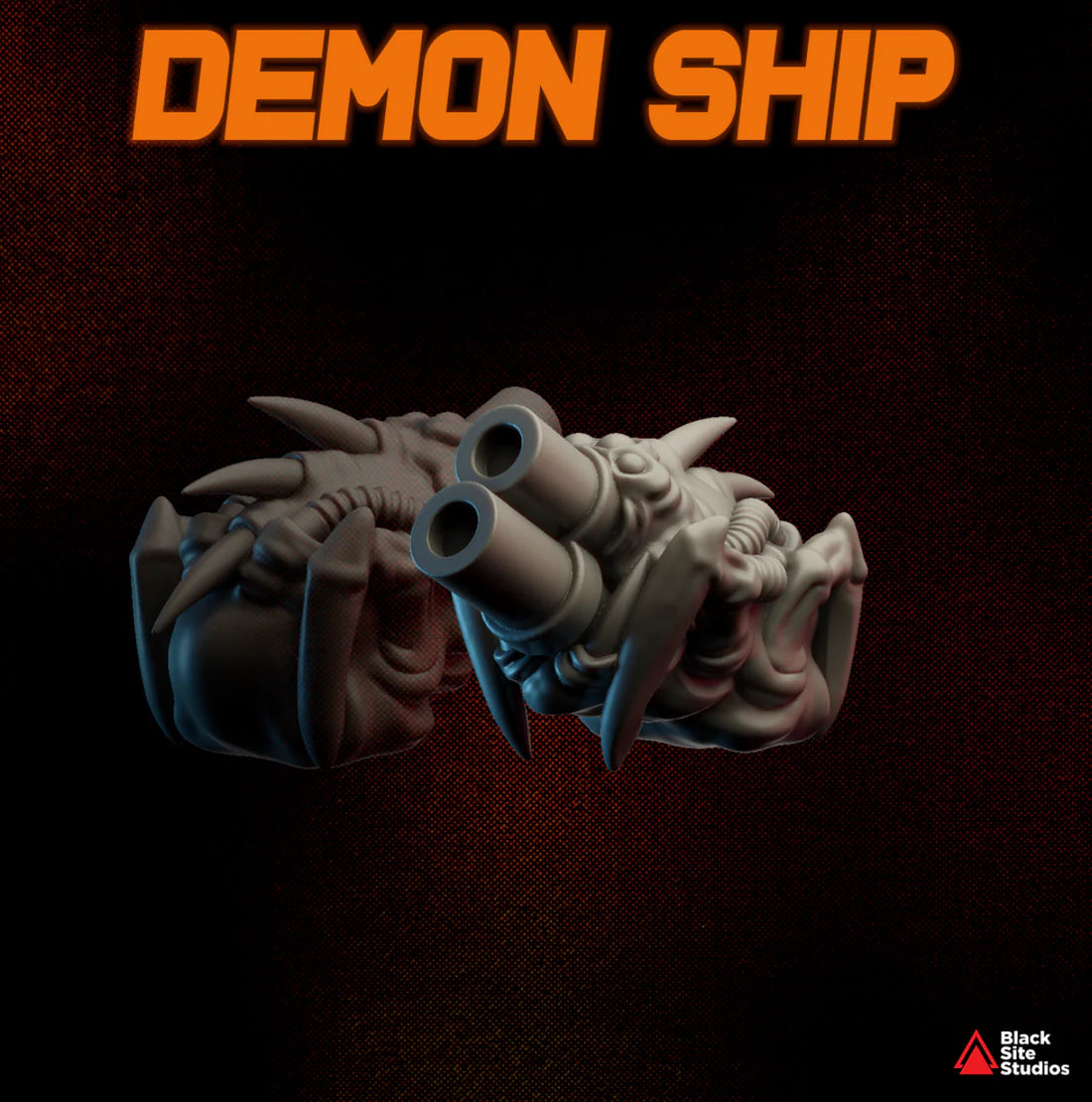 Demon Ship Frog Miniature, showing front and back, unpainted